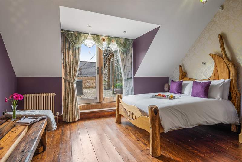 Bedroom 3 is a wonderful double room with double doors leading out to the terrace. Please tread carefully up the steps when accessing the terrace.