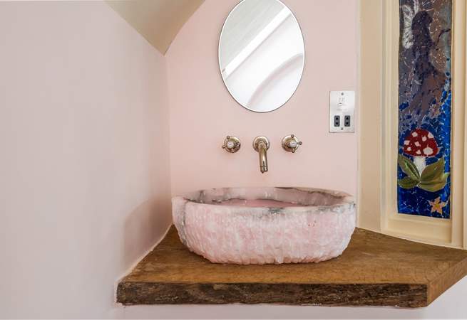 We love the rose quartz sink!