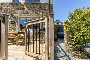 From the decking walk around to your private hot tub oasis.