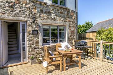 Soak up the sun on the raised deck.