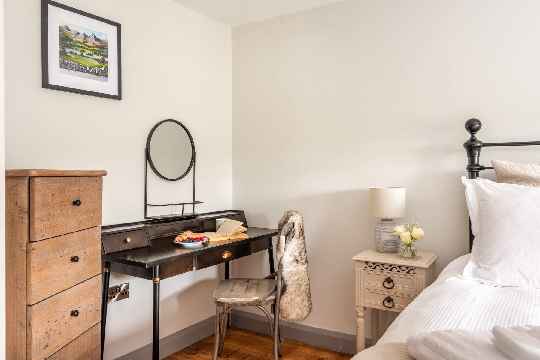 The perfect spot to sit and get ready for the day ahead.