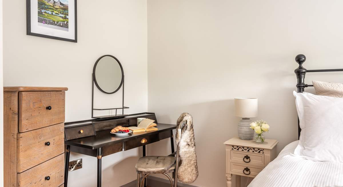 The perfect spot to sit and get ready for the day ahead.