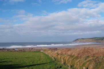 Croyde again is around 30 minutes away and is recognised as one of the best beaches in north Devon – and we can see why. A popular spot for surfers!