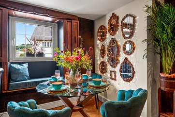Settle down for a meal to remember at the fabulous dining-table.
