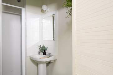 The en suite is rather bijou - but has everything you need.