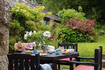 A beautifully tranquil spot for breakfast.