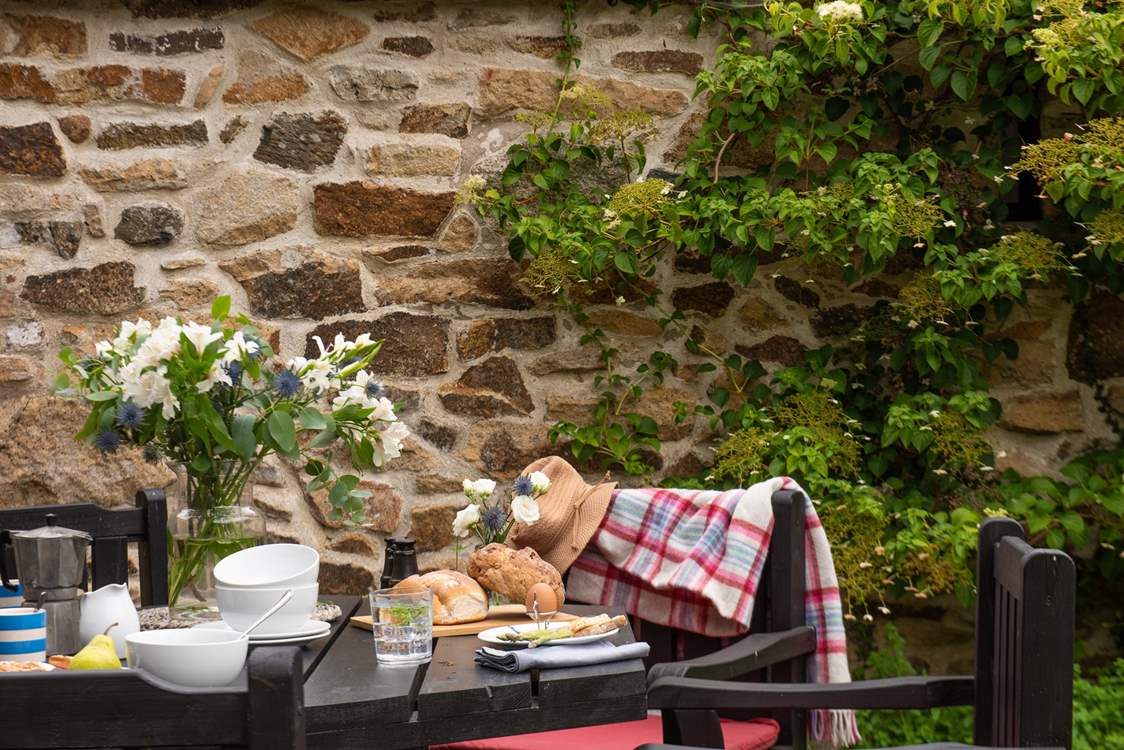 A beautifully tranquil spot for breakfast.