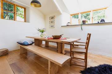 A separate dining-room provides a perfect place for hearty family meals.