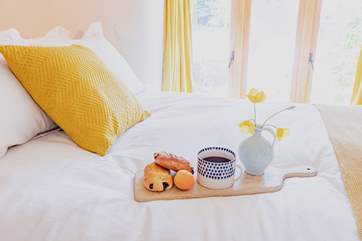 Treat yourself to breakfast in bed on your holiday.