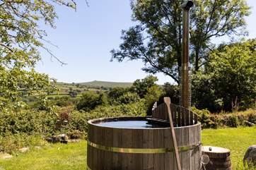 Take in the spectacular views from the luxury of the hot tub.