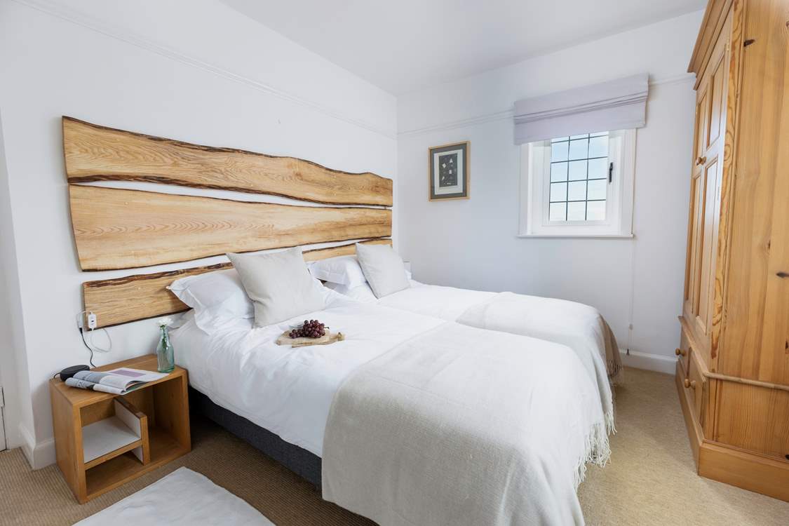 Gorgeous bedroom 1 is flexible and can be either a super-king size bed or twins depending on your requirements.