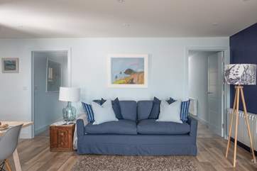 Relax on the squishy sofa.