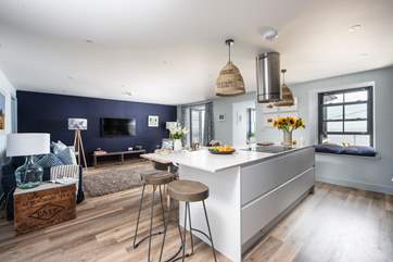 The open plan living space is simply wonderful.