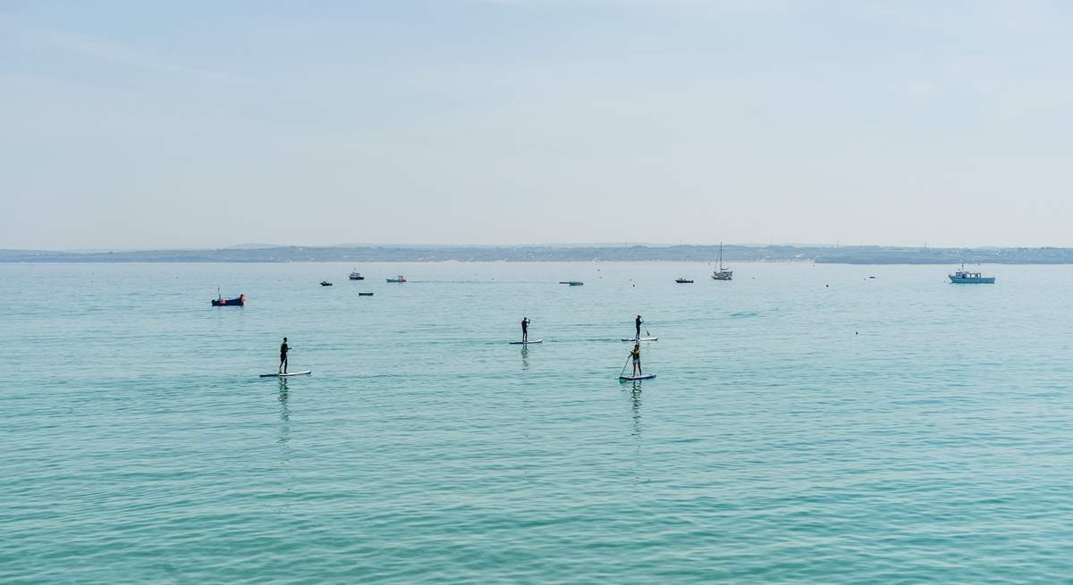 The gorgeous turquoise waters of St Ives.