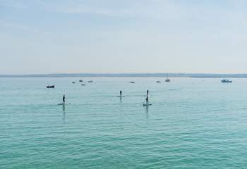 The gorgeous turquoise waters of St Ives.