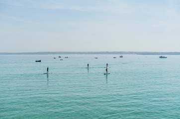 The gorgeous turquoise waters of St Ives.