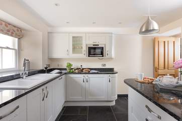 The kitchen has plenty of space.