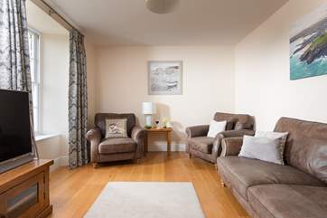 Sink into the comfortable armchairs.