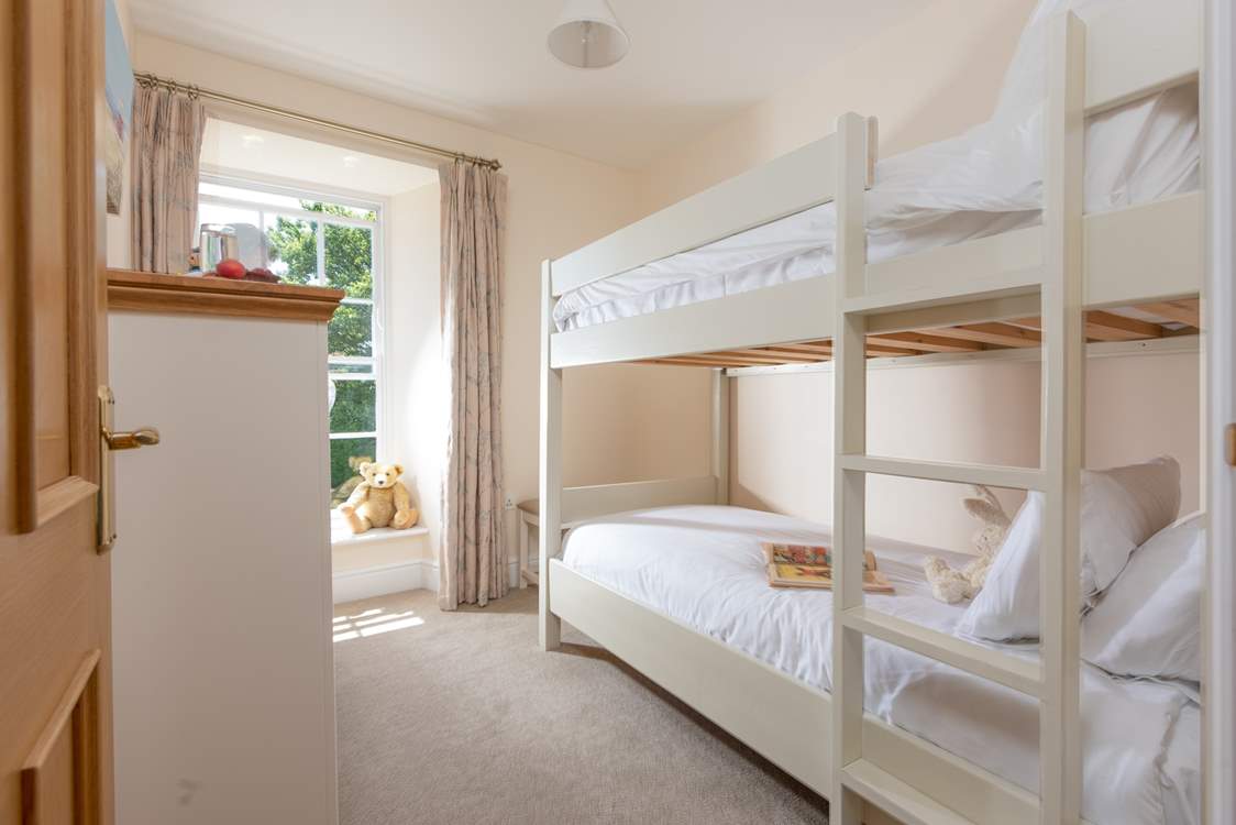 Bedroom 5 has cute bunk-beds, perfect for the children.