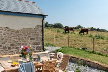 Listen to birdsong and the gentle mooing of cows in your countryside idyll.