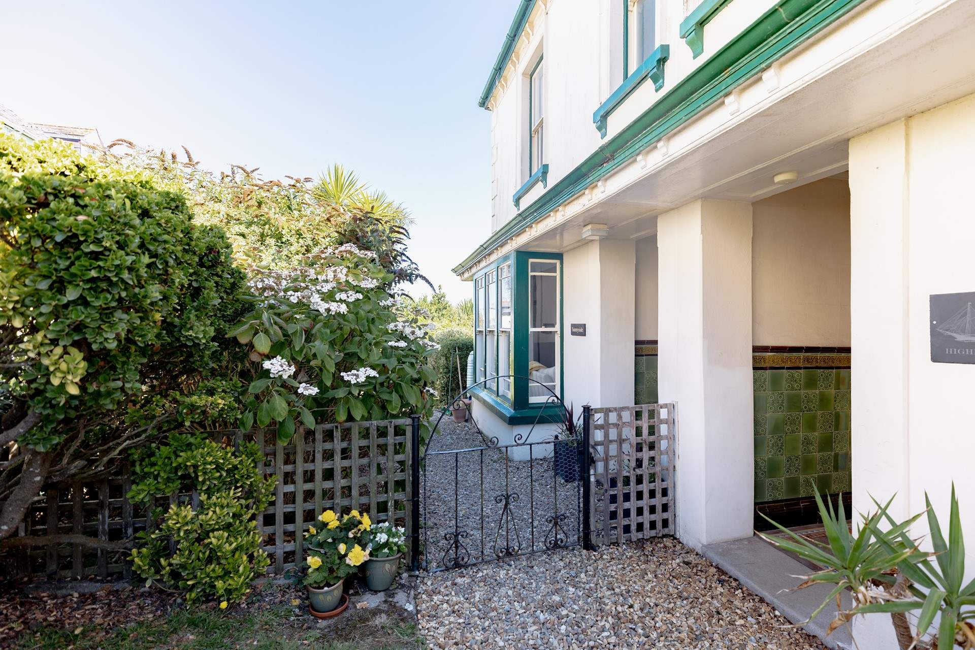 Sunnyside is a traditional semi-detached cottage and typical for the era, access is along the neighbours footpath.