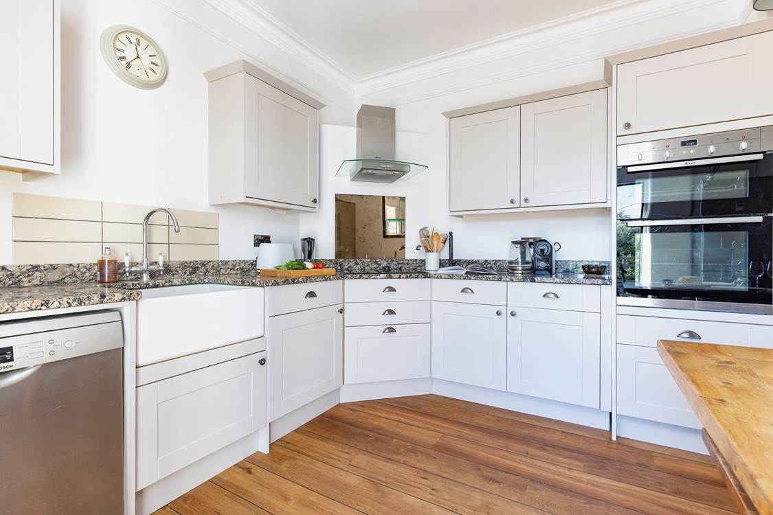 Create a holiday meal in the super kitchen/diner, with a door out on to the decking and of course that view!