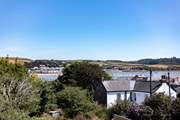 The view from the terrace takes in Instow, just across the estuary.