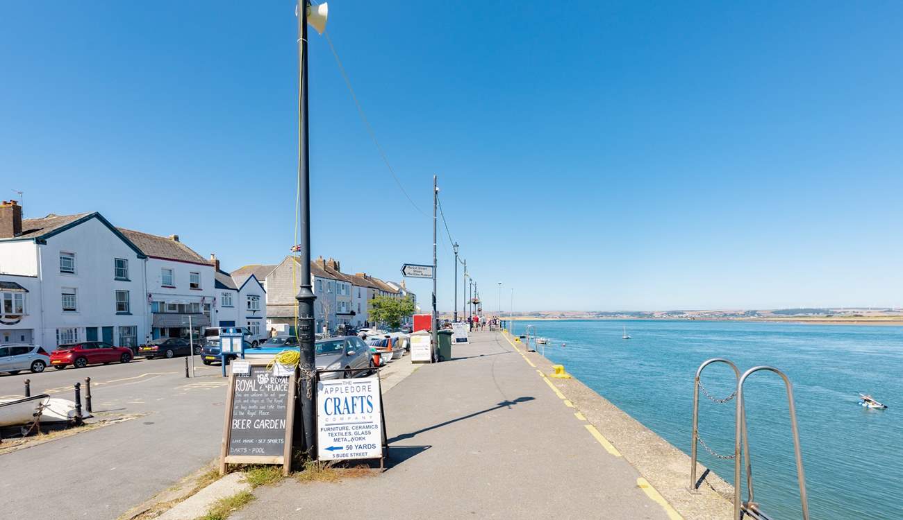 Appledore is a quaint seaside village with a seasonal passenger ferry across the estuary to Instow.