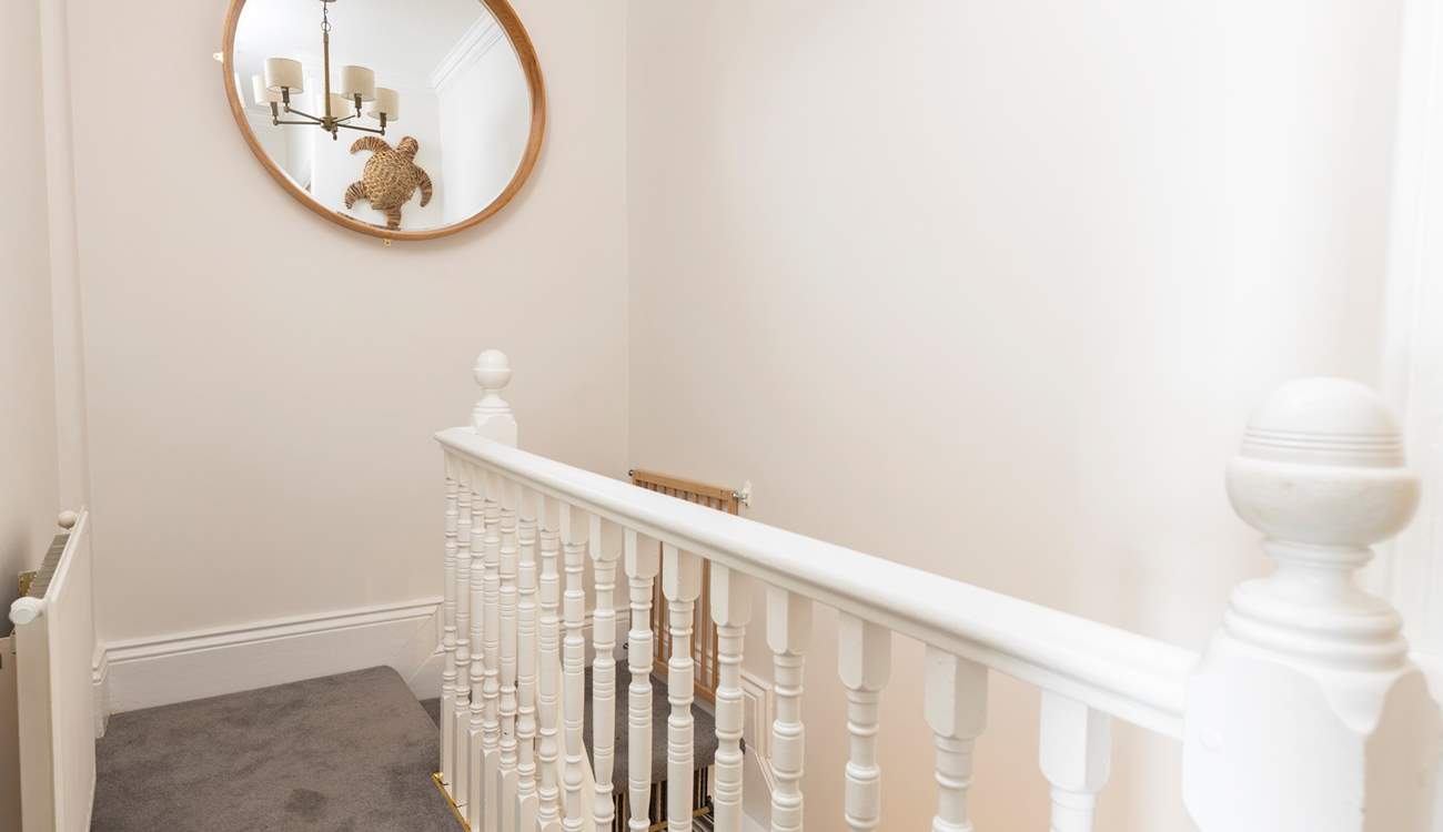 Head up the stairs to the first floor landing where you will find the first three bedrooms and the family bathroom.