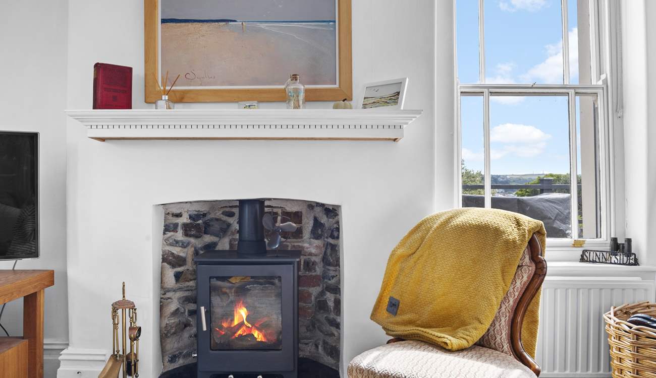 A toasty log burner that has been installed!