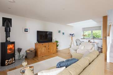 There are plenty of places to relax in the open plan living space.