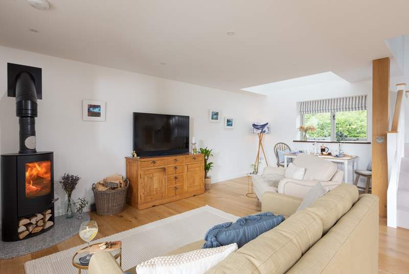 There are plenty of places to relax in the open plan living space.