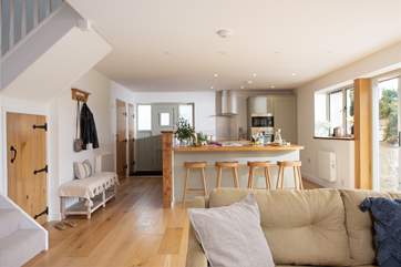 The gorgeous kitchen is great for socialising in the evenings.