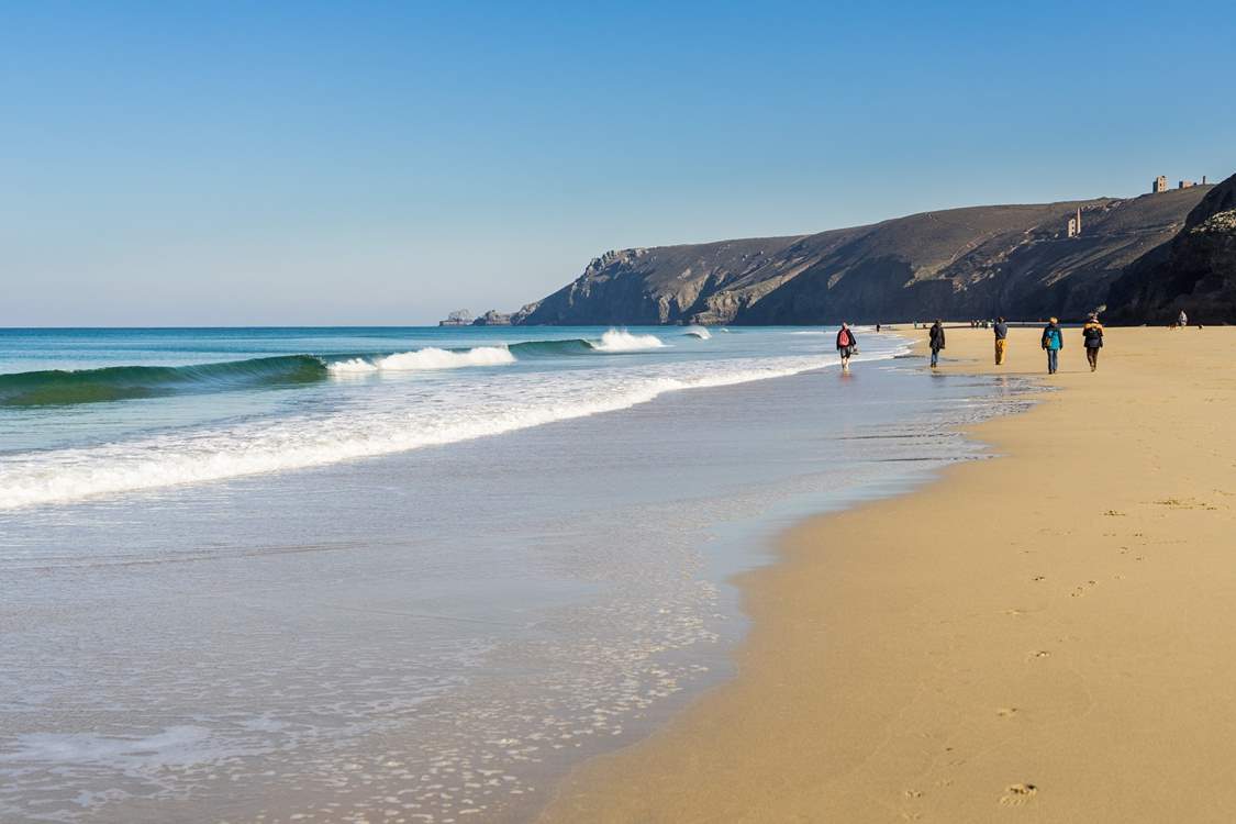 Venture out to the idyllic Chapel Porth Beach.