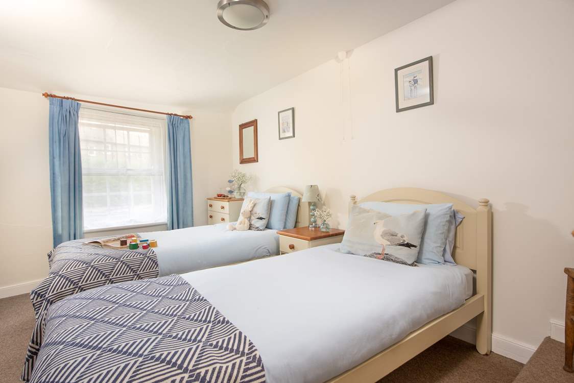 Bedroom two is a delightful twin room.