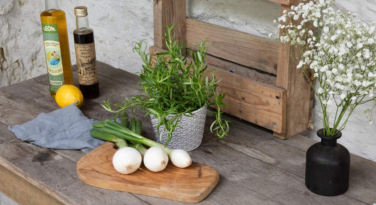 There's even a small table perfect for preparing food.