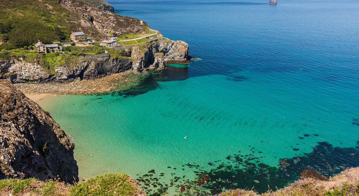 Take a dip in the tropical waters at Trevaunance Cove.