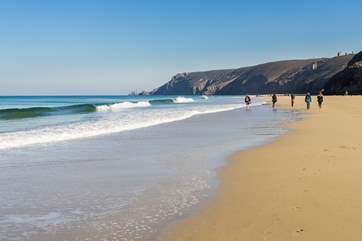 Venture out to the idyllic Chapel Porth Beach.