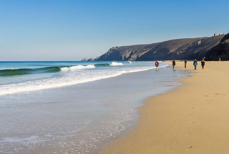 Venture out to the idyllic Chapel Porth Beach.