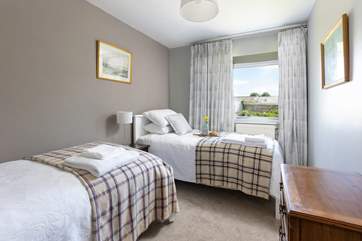 Bedroom 2 is a lovely twin room.
