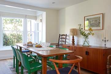 The dining-room is the perfect place to chat about the day's adventures.