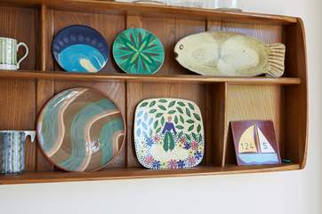 Eclectic artwork adds character.