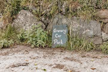 There is private parking for one car at Widgery.