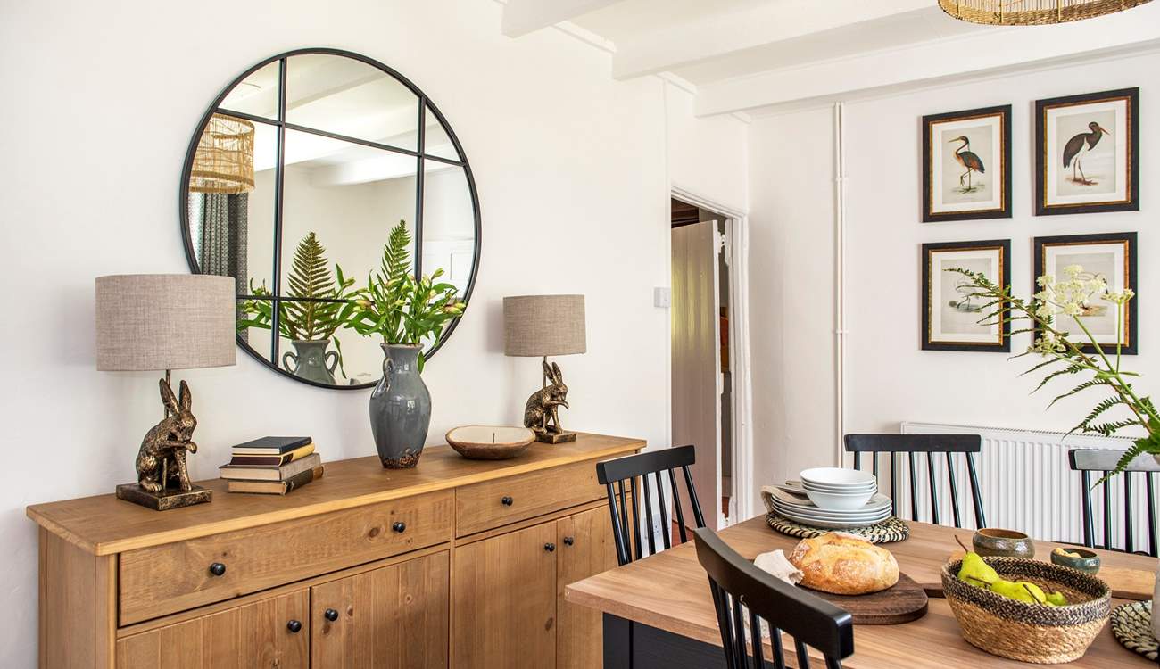 The dining-room is beautifully styled by the talented owners.