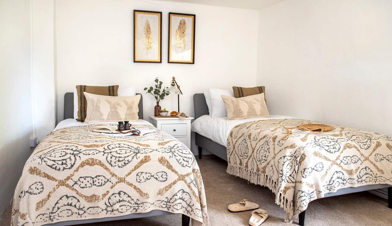 The twin room is ideal for either adults or children.