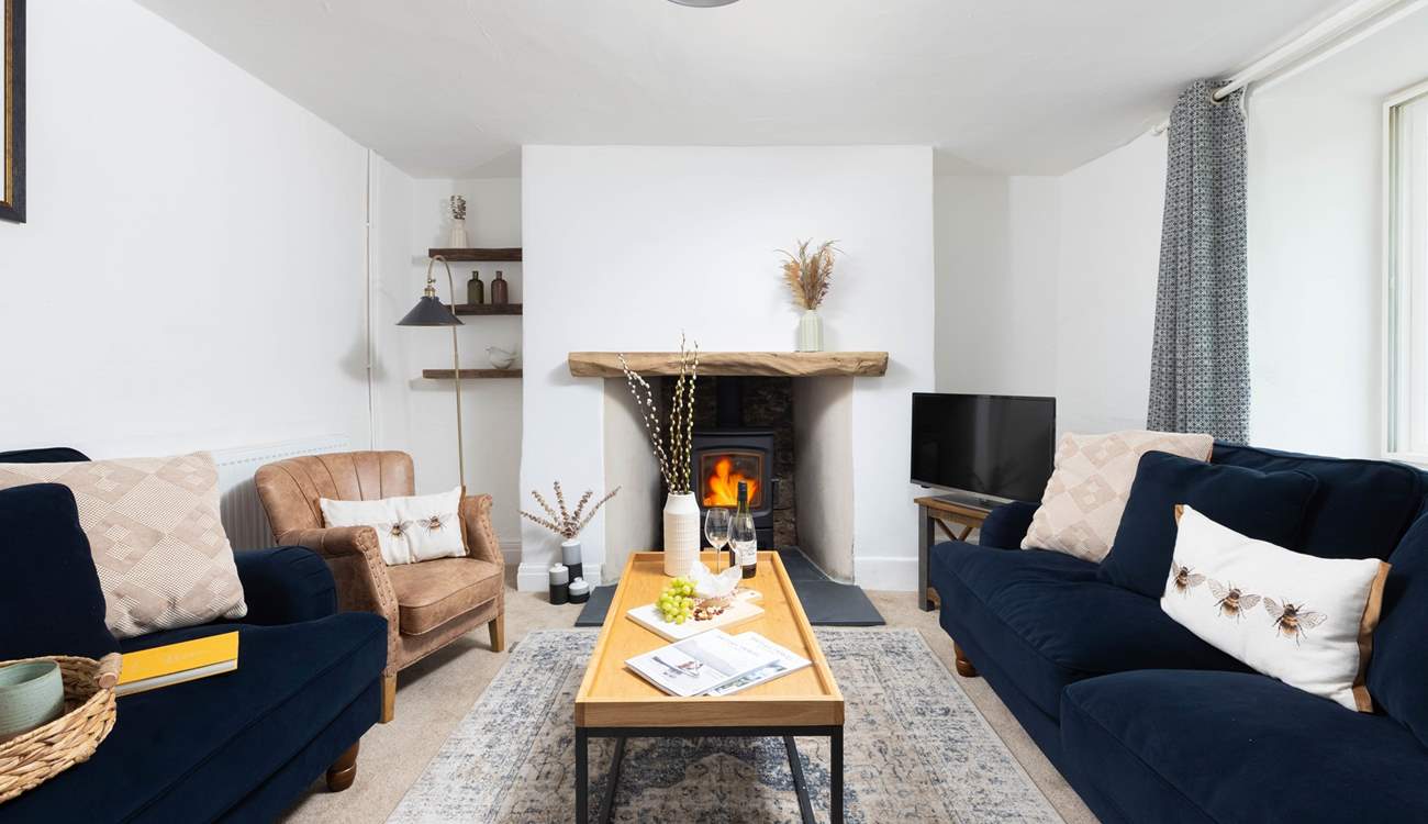 The sitting-room is furnished with comfort in mind.