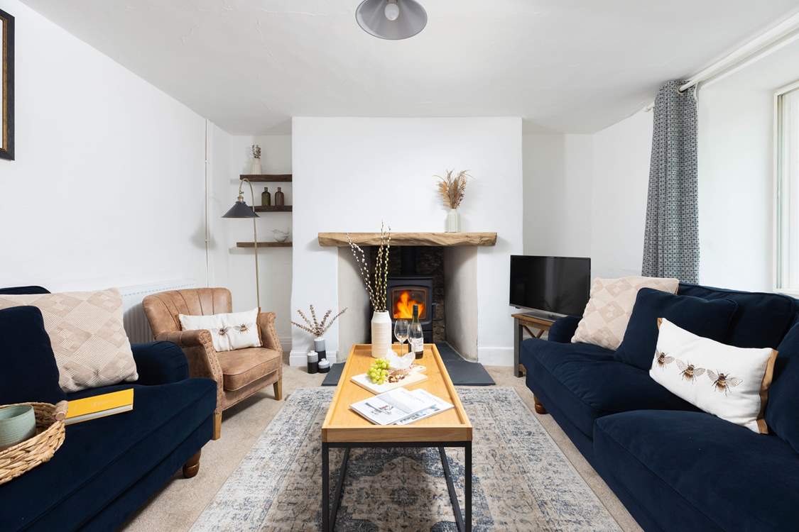 The sitting-room is furnished with comfort in mind.