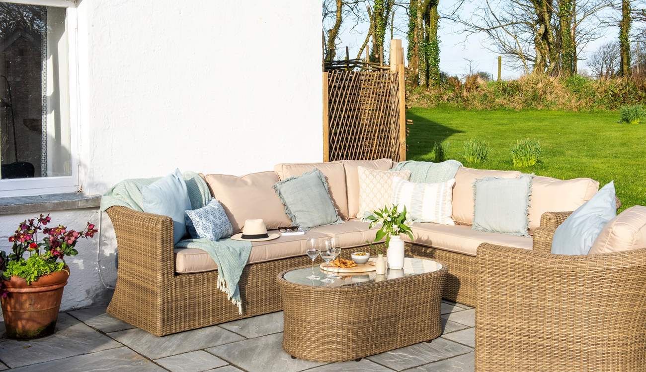 Relax on the fabulous new patio.