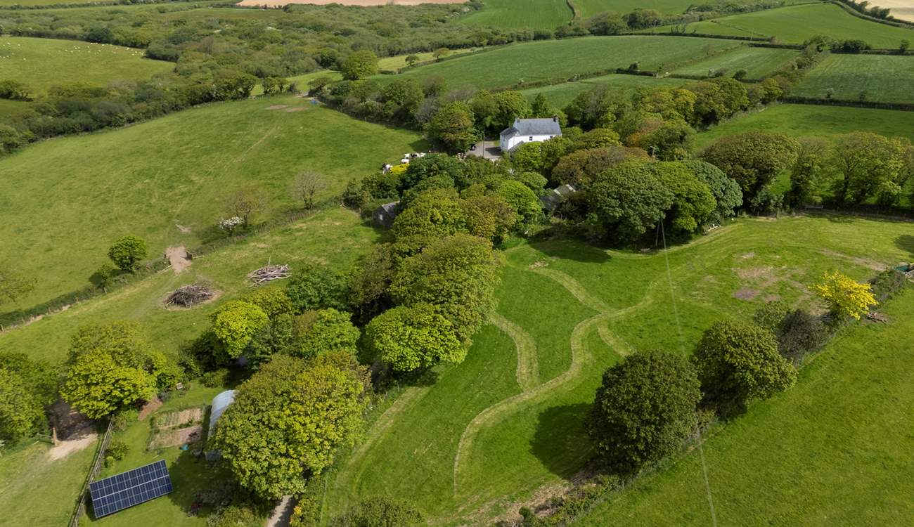 At the foreground is 'The Fold' your own private area to exercise your dog- you can also more than welcome to enjoy the space even if you don't have a dog! 