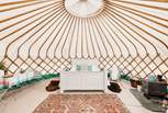 Little Links is a spacious yet cosy yurt.
